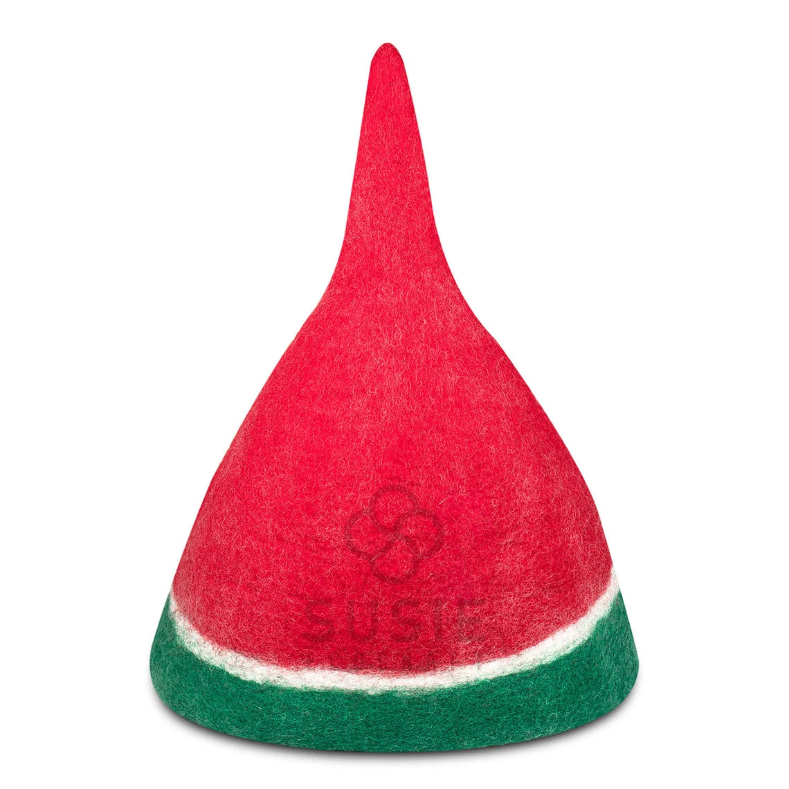 Handmade Felt Cat Cave Bed – Strawberry Design | 100% New Zealand Wool
