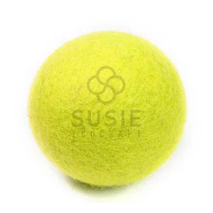 Tennis Green Wool Dryer Balls – Natural Fabric Softener (6 Pack)