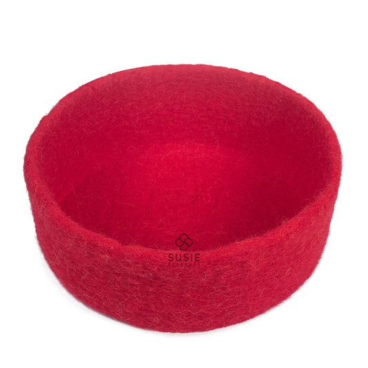 Handmade Multicolour Felt Storage Bowls – Set of 5 | Wool Organiser