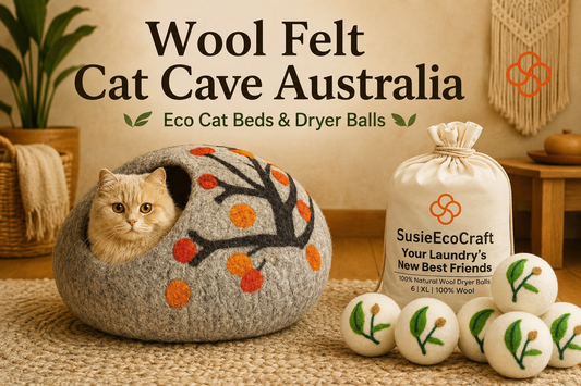 wool-felt-cat-cave-and-dryer-balls-susieecocraft