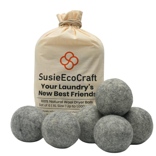XL New Zealand Wool Dryer Balls – 6 Pack | Reusable Laundry Balls