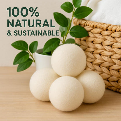 100% New Zealand Wool Dryer Balls – 6 Pack | Natural Fabric Softener