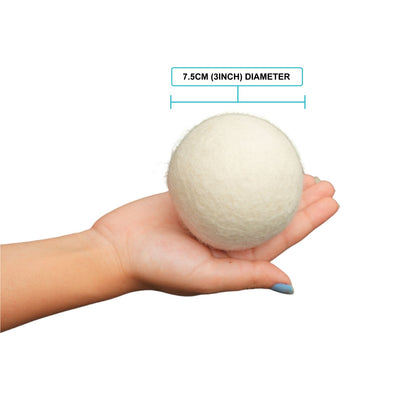 Leaf Design Wool Dryer Balls – Handmade Natural Laundry Balls (6 Pack)