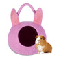 Handmade Wool Small Pet Cave Bed for Rabbits, Guinea Pigs & Hedgehogs