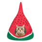 Handmade Felt Cat Cave Bed – Strawberry Design | 100% New Zealand Wool