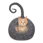 Handmade Felt Cat Cave Bed – Long Tail Design | Premium New Zealand Wool