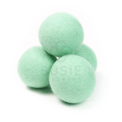 Mint Green Wool Dryer Balls – Handmade Natural Laundry Balls (6 Pack)