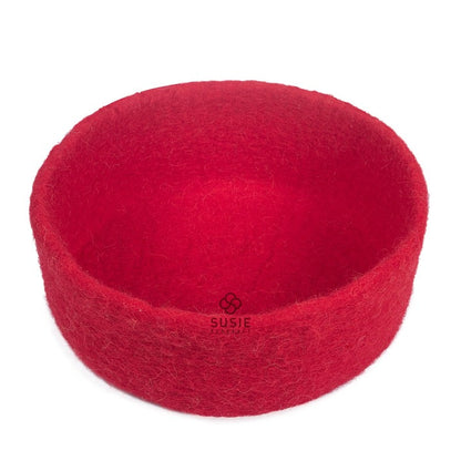 Handmade Multicolour Felt Storage Bowls – Set of 5 | Wool Organiser